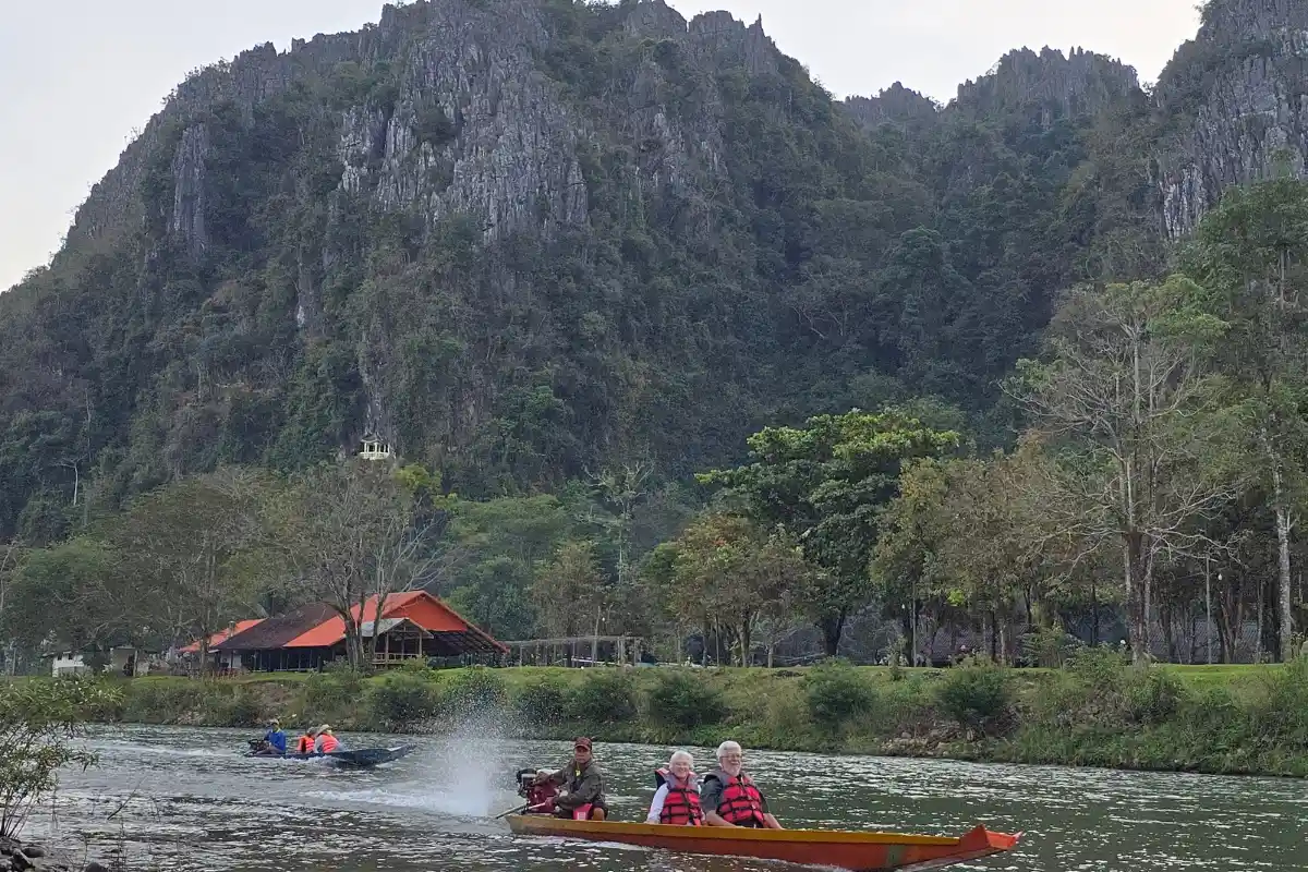 Full-Day Vang Vieng Highlights: Caves, Blue Lagoon & River Cruise